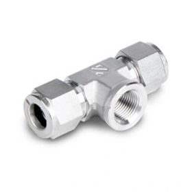   6 mm x 6 mm csőre roppantó átmenő részén – 1/4" belső NPT középen saválló T-idom